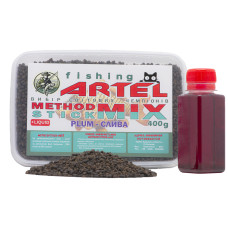 Angeln ARTEL Method Stick Mix Pellets, 400g (Pflaume) + Flüssigkeit