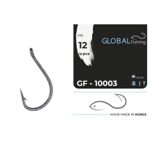 Anzuelo Global Fishing GF-10003 No. 12 (10uds/paquete)