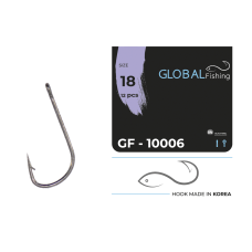 Anzuelo Global Fishing GF-10006 No. 18 (12uds/paquete)